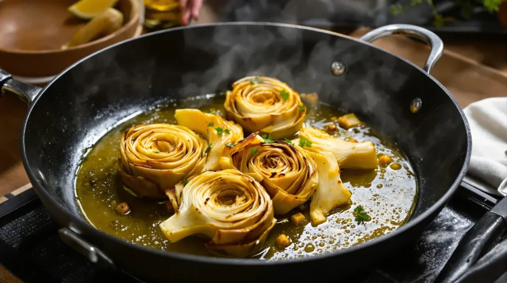 Artichokes trifolati: my way of preparing this Italian classic simply in a skillet